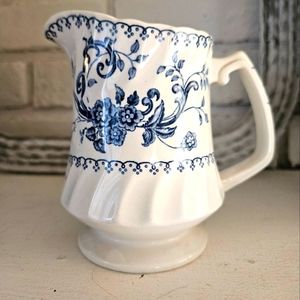 Regency wood and Sons blue patterned Creamer. Vintage